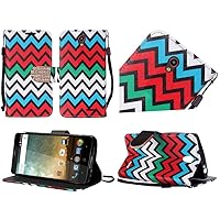 HR Wireless Carrying Case for ZTE Prestige N9132 - Retail Packaging - Colorful Chevron
