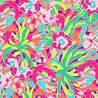 Abstract Lilly Coral Inspired Adhesive Permanent Vinyl Floral Pastel Coral Patterned Adhesive Vinyl 12 x 12 inch (33B2, 3)