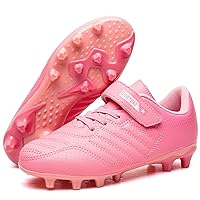 Kids Soccer Cleats Boys Girls Athletic Outdoor Firm Ground Youth Football Shoes(Little Kid/Big Kid)