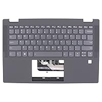 XtremeAmazing Gray Upper Case Palmrest with Backlit Keyboard 5CB0Y85490 for Lenovo Flex 5-14IIL05 ARE05 ITL05 Laptop