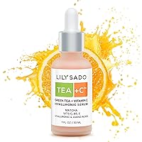 LILY SADO TEA+C Green Tea + Vitamin C Super Serum by - Natural Vegan Serum - Best Antioxidant, Anti-Wrinkle Moisturizing Formula - Softens, Hydrates, Firms & Tones for Luscious, Radiant Skin