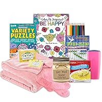 Don't Worry - Be Happy Get Well Gifts for Women with Ultra Soft Blanket and Cozy Socks