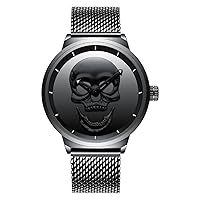 Skull Men's Waterproof Watch Quartz Watch Exaggerated Personality Style Mineral Glass Waterproof Scratch-Resistant wear-Resistant