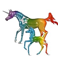 Breyer Horses Freedom Series | Love and Hope 2 Unicorn Set | Benefiting Make a Wish Foundation | Unicorn Figurines | 9