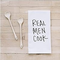 Bar Towel - Real Men Cook, present, housewarming, men's towel, kitchen decor, men's gift, flour sack dish cloth