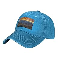 Blue Ridge Parkway Mountains Print Outdoor Baseball Cap Unisex Fashion Dad Hat, for Father's Day,Easter