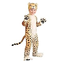 Cheerful Cheetah Costume for Toddlers Plush Cheetah Jumpsuit