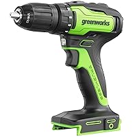Greenworks 24V Brushless Cordless Drill Kit, 310 in./lbs Torque, Variable Speed Trigger - Battery and Charger Sold Separately