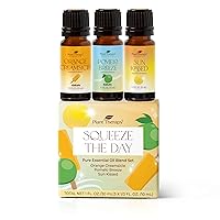 Plant Therapy Squeeze The Day Essential Oil Blend Set, Orange Creamsicle, Pomelo Breeze & Sun Kissed