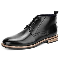 Temeshu Men's Chukka Boot Round Toe Ankle Boots Classic Lace-up Dress Boots MS17
