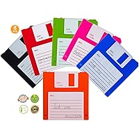 Floppy Silicone Disk Coasters Set of 6,Durable Heat Resistant Non,Slip Protect Your Tables,Retro Writing Coasters for Your Drinks