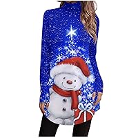 Christmas Shirts For Women Trendy Oversized Sweatshirt Turtleneck Long Sleeve Tunic Tops Work Winter Clothes