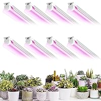 8 Pack 4ft Grow Light, T8 LED Grow Lights 4FT, 336W(8×42W) High Output Grow Lights for Seed Starting with High PPFD, Grow Lights for Indoor Plants Full Spectrum for Succulent, Vegetables