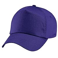 Unisex Plain Original 5 Panel Baseball Cap (One Size) (Purple)