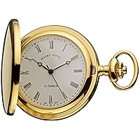 Full Hunter Pocket Watch Gold Plated - 17 Jewel Mechanical Movement