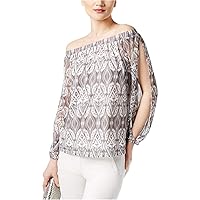 Womens Off-The-Shoulder Peasant Blouse