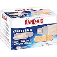 Band-Aid Brand Adhesive Bandages, Variety Pack, 280-Count Assorted Sizes (Pack of 2)