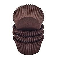 Premium Coffee Greaseproof Cupcake Liners Muffin Paper Baking Cups Standard Size, 100-Count