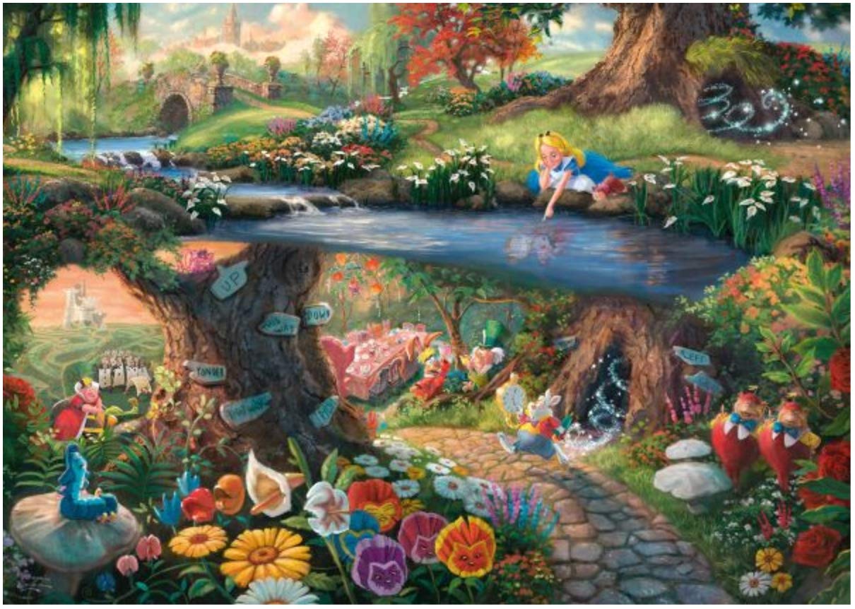 Schmidt | Thomas Kinkade: Disney Alice in Wonderland Puzzle - 1000pc | Puzzle | Ages 12+ | 1 Players