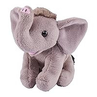 Wild Republic Pocketkins Eco Elephant, Stuffed Animal, 5 Inches, Plush Toy, Made from Recycled Materials, Eco Friendly