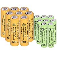 AA AAA Batteries Combo with 8PCS AA 900mAh Ni-CD& 8-Pack AAA 300mAh Ni-MH Rechargeable Batteries