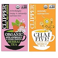 Clipper Tea Organic - Strawberry and Elder Flower & Chai Five