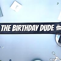 Birthday Dude Sash for Birthday Boy, Birthday Sash for Men, Birthday Party Decorations and Supplies for Boys, Birthday Gifts for Husband, Boyfriend, Son, Brother