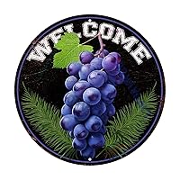 Round Aluminum Retro Metal Tin Sign Welcome Grapes For Bar Club Parlor Cafe Store Home 8