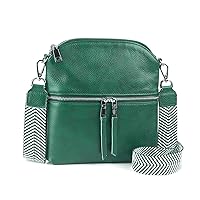 befen Genuine Leather Medium Dome Crossbody Bag Purses for Women Shoulder Travel Bags with Adjustable Strap