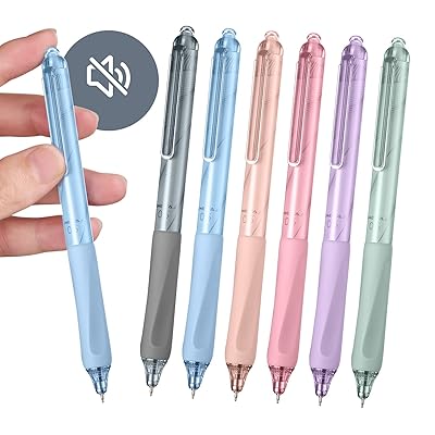  EEOYU Gel Pens, 0.5mm Silent Retractable Fine Point Quick Dry  Gel Ink Pen, Smooth Writing Pen Set No Smear Smudge Black Ink Click Pen Non  Bleed for Home School Office Supplies 