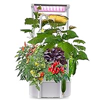 Hydroponics Growing System kit with Trellis,Smart Hydroponic Gardening System with LED Grow Light,Indoor Hydroponic Herb Grow Kit for Short Tomato,Pepper,Cucumber, Unique Gift for Mom (6200LC)