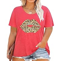 RITERA Plus Size Tops for Women Casual T-Shirt Short Sleeve Summer Crewneck Shirt XL-5XL