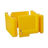6181 Yellow Locking Cabinet for 6173 Cart, High-Density Polypropylene Construction, No Moisture Absorption, Doors Require Assembly, 18