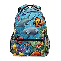 Ocean Theme Backpack for School Elementary,Kid Bookbag Marine Animal Toddler Backpack Kid Back to School Gift,1