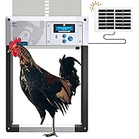 ChickenGuard ONE in All 4 Colours + Solar Kit Included, Automatic Chicken Coop Door Opener, Timer/Light Sensing, Auto-Stop & Predator Proof (9v Electric/AA Batteries not Included) (Gray)