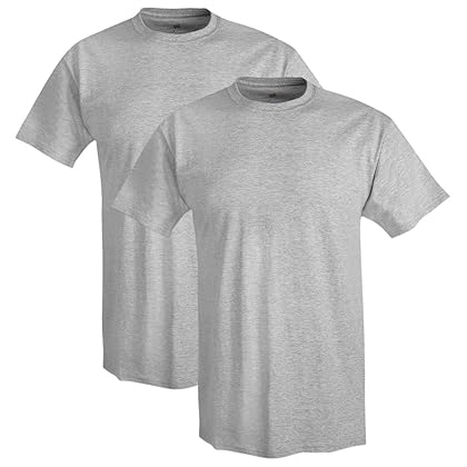 Hanes Men Short Sleeve X-Temp T-Shirt, Light Steel