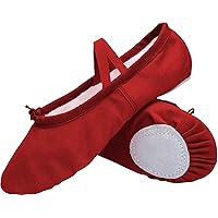 L-RUN Girls Ballet Shoes Soft Womens Dance Shoes Canvas Ballet Slipper for Daily Wear Yoga Shoe Flat