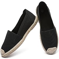 Eydram Women's Flats Shoes,Breathable Loafers for Women,Black and White Slip on Shoes(Lightweight and Soft)
