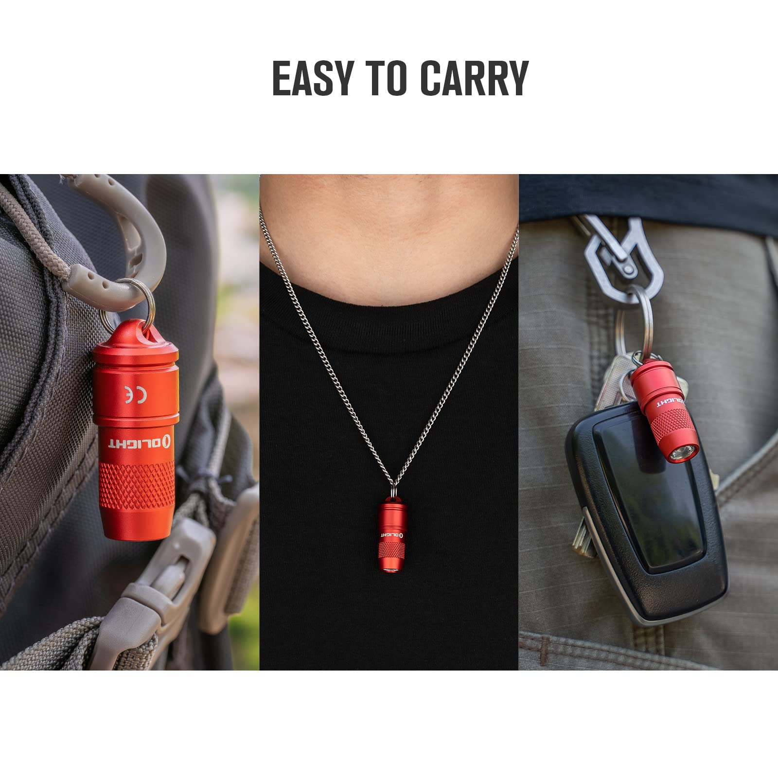 OLIGHT IMINI 10 Lumens Tiny Keychain Flashlight, Portable Quick-Release Small Flashlights with Magnetic Base, Powered by 3 LR41 Button Cells for EDC and Emergency (Red)