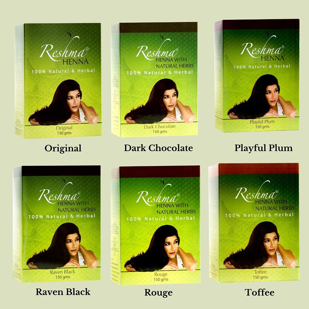 Reshma Beauty Classic Henna Hair Color | 100% Natural, For Soft Shiny Hair | Henna Hair Color, Gray Coverage| Ayurveda Hair Products (Rouge, Pack Of 12)
