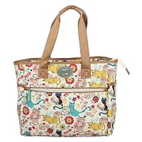 Lily Bloom Pattern Handbag for Women, Large Capacity Tote Bag Satchel Shoulder Bag