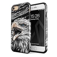 BURGA Phone Case Compatible with iPhone 7/8 / SE 2020 - Hybrid 2-Layer Hard Shell + Silicone Protective Case -Bird of JOVE Savage Wild Eagle - Scratch-Resistant Shockproof Cover