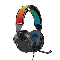 JLab Nightfall Gaming Headset with Near-Field Directional Flip-to-Mute Rotating Boom Mic, 50mm Drivers and Sound Isolating Inner Shelf, Wired 3.5mm for PC, PS5, PS4, Xbox Series X/S, Xbox one, Switch