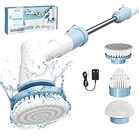 Home Essentials Cleaning Supplies,Electric Spin Scrubber,Electric Cleaning Brush with Handle,Power Scrubbers for Cleaning Bathroom