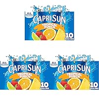 Capri Sun Tropical Punch Ready-to-Drink Juice (10 Pouches) (Pack of 3)
