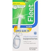 Fleet Liquid Glycerin Suppositories for Adult Constipation, 7.5 mL, 4 Bottles (4 Pack)