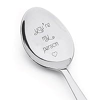 Boston Creative Company LLC Love Sign - You're My Person -Boyfriend - Girlfriend - Friendship Spoon Gift - Valentines Day Gift