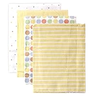 Luvable Friends Unisex Baby Cotton Flannel Receiving Blankets, Yellow, One Size