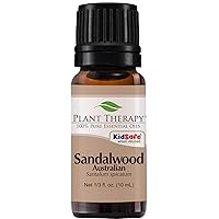 Australian Sandalwood Essential Oil 100% Pure, Undiluted, Natural Aromatherapy for Diffusion and Body Care, Therapeutic Grade 10 mL (1/3 oz)