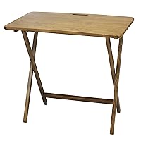 Presto Products Company Arizona Folding Table with Solid Red Oak,Warm Brown